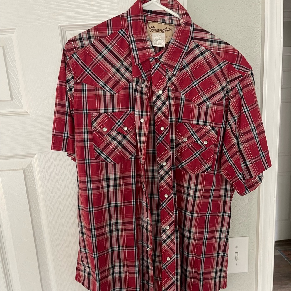 Wrangler pearl snap short sleeve